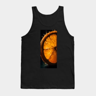 Orange Slice: Macro shot of a handpicked fresh orange Tank Top